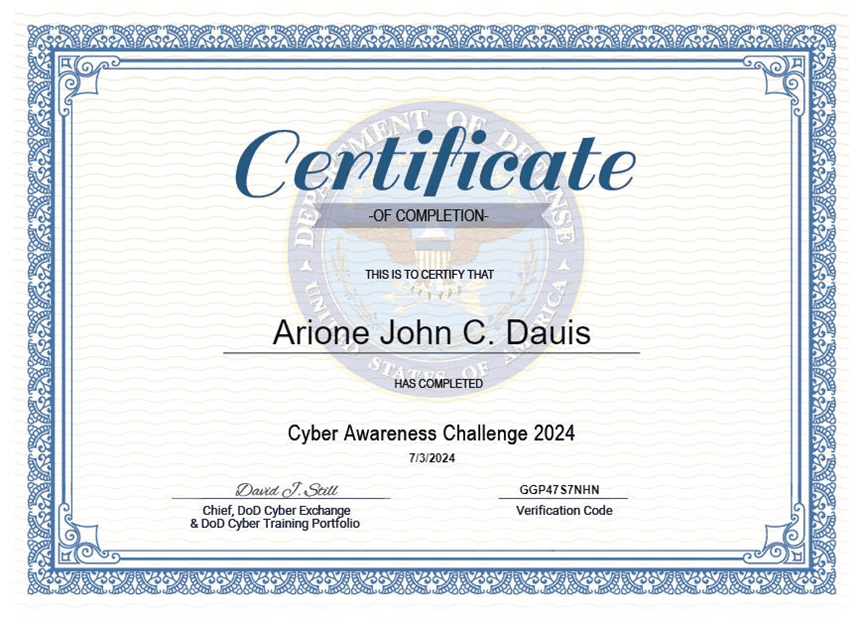 Cyber Awareness Challenge